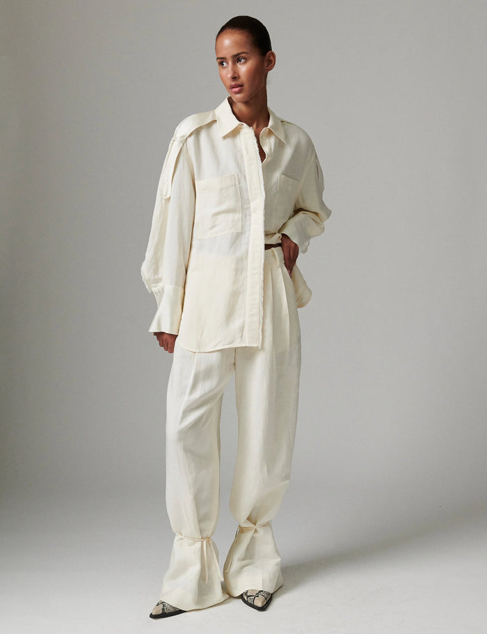 Norma Contrast Linen Shirt