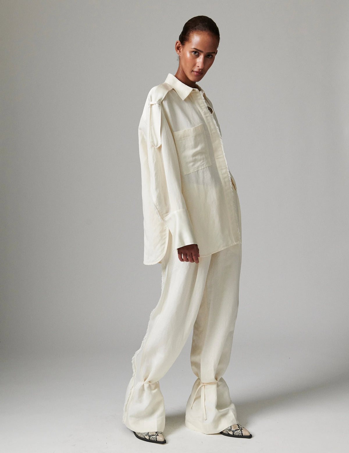 Norma Contrast Linen Shirt