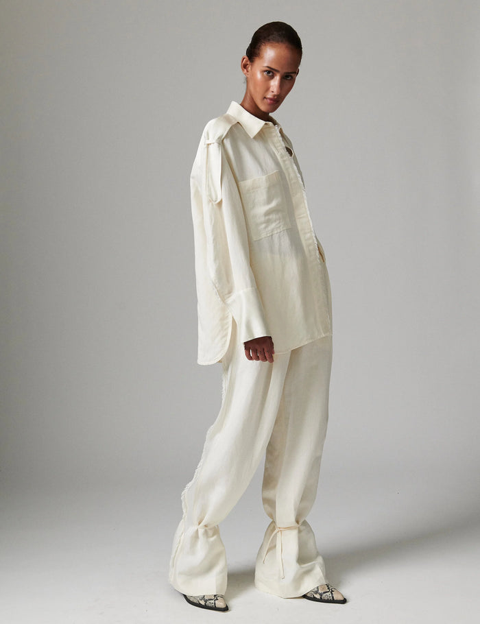 Norma Contrast Linen Shirt