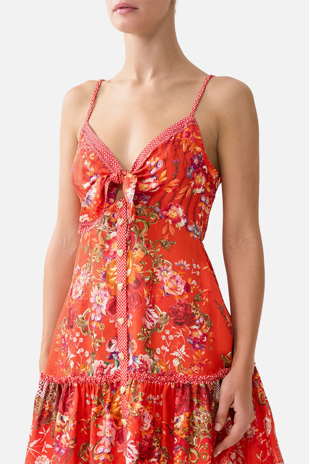 Tie Front Short Dress