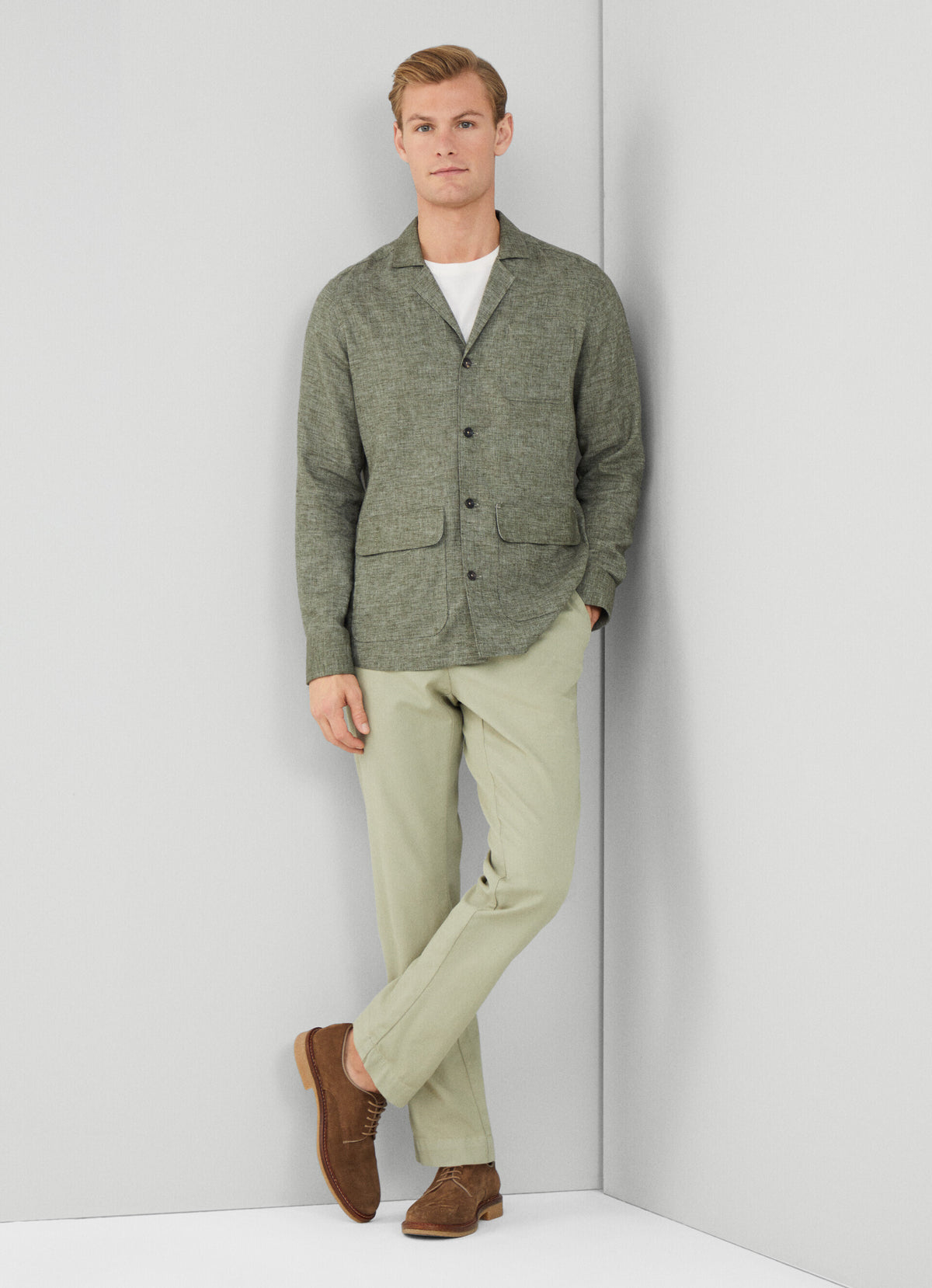 Overshirt with Notch Lapel