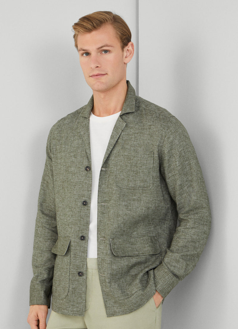 Overshirt with Notch Lapel