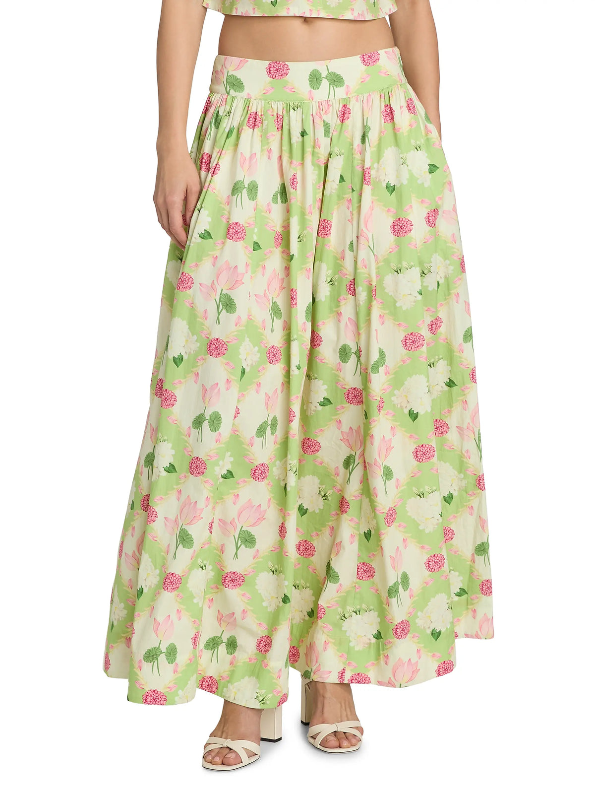 Paneled Maxi Skirt