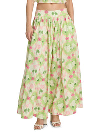 Paneled Maxi Skirt