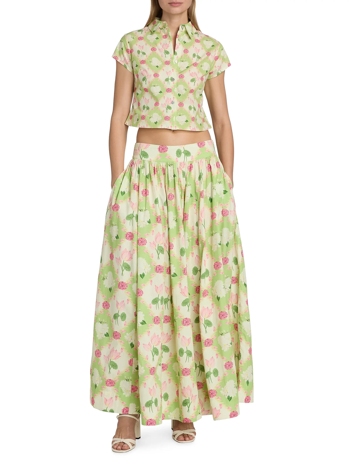 Paneled Maxi Skirt