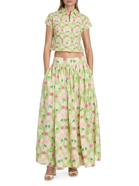 Paneled Maxi Skirt