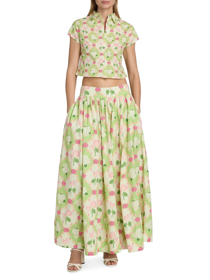 Paneled Maxi Skirt