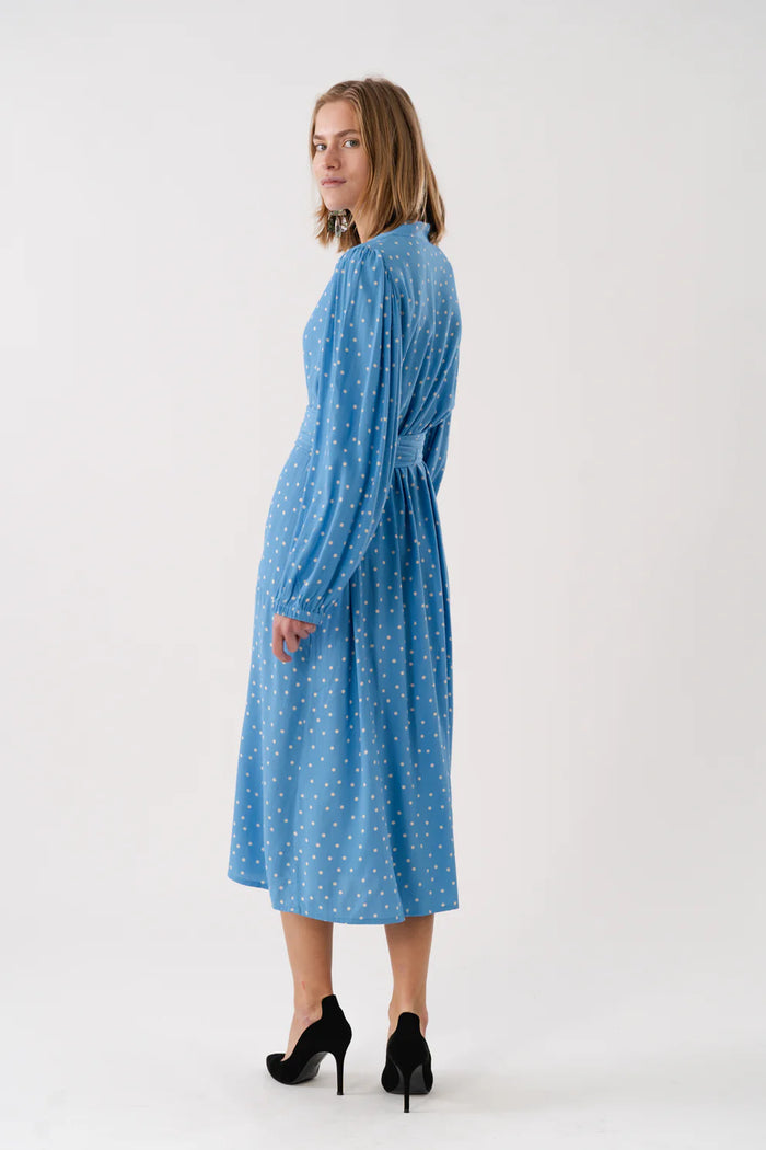 ParisLL Midi Dress LS - Dot Print