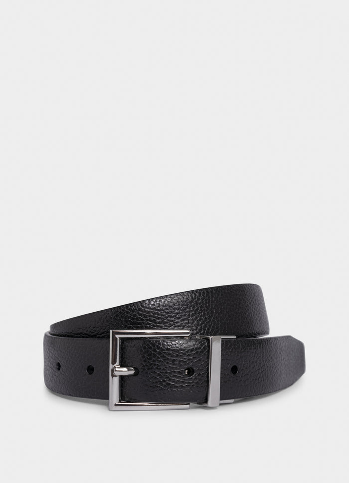 Pebbled Leather Reversible 30mm Belt