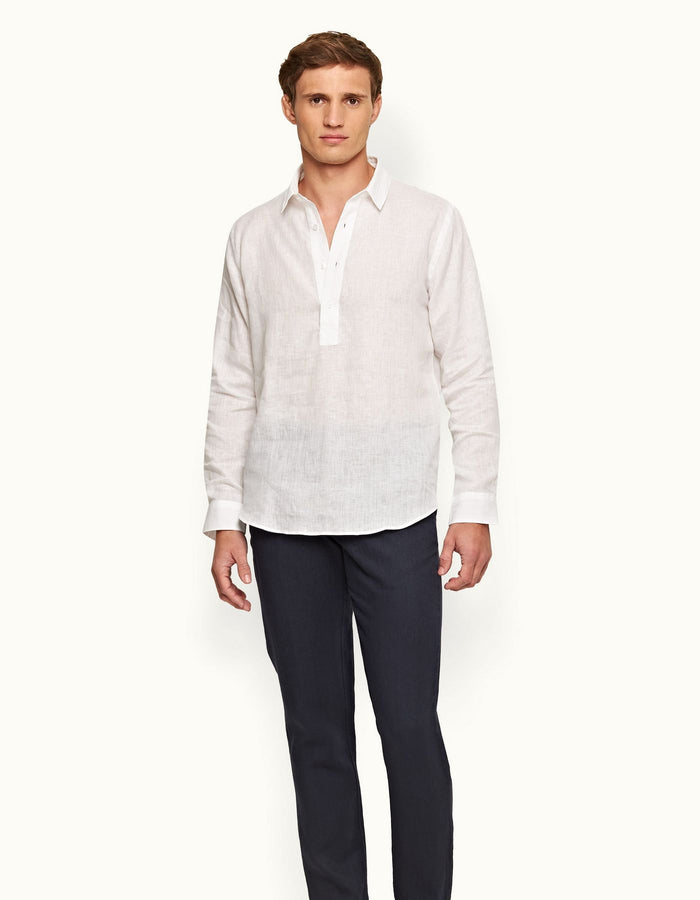 Percy Classic Collar Overhead Linen Shirt