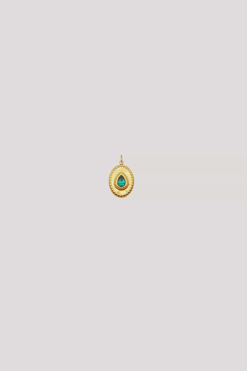 Emerald Tear Charm