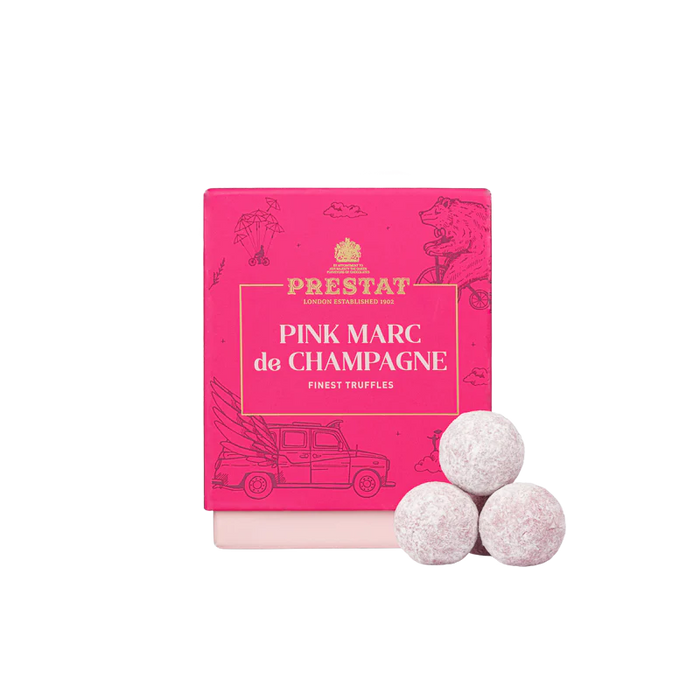 Pink Marc de Champagne Truffle Cube