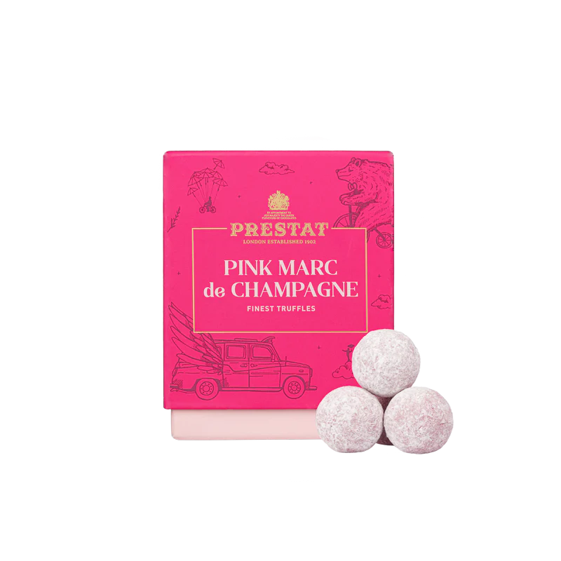 Pink Marc de Champagne Truffle Cube