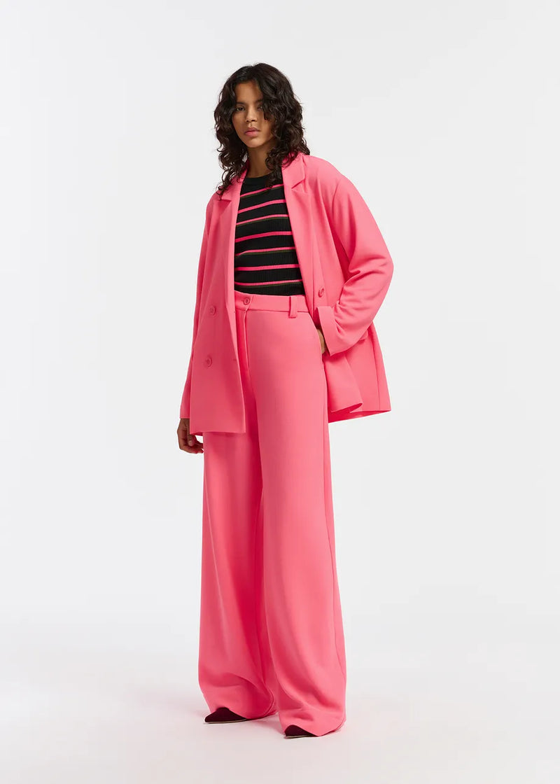 Pink Wide-Leg Pants