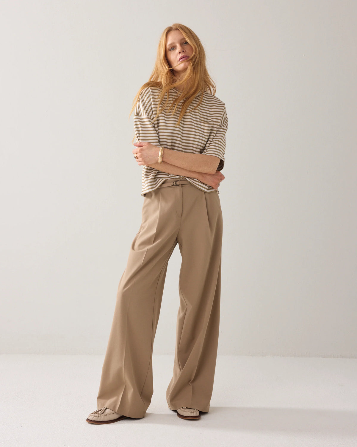 Pleated Trousers in Viscose