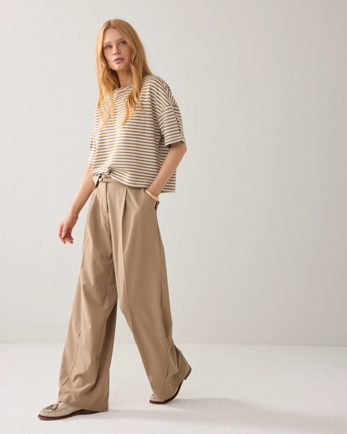 Pleated Trousers in Viscose