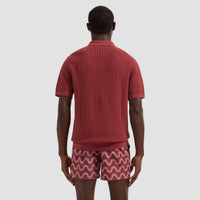Pointelle Rib Johnny Sweater