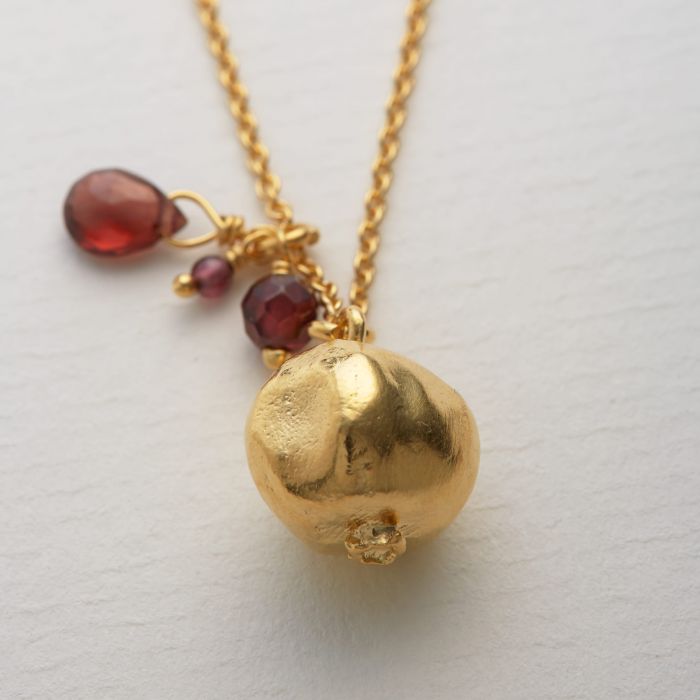 Pomegranate and Garnet Necklace