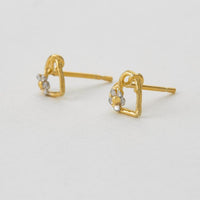 Posy Heart Stud Earrings