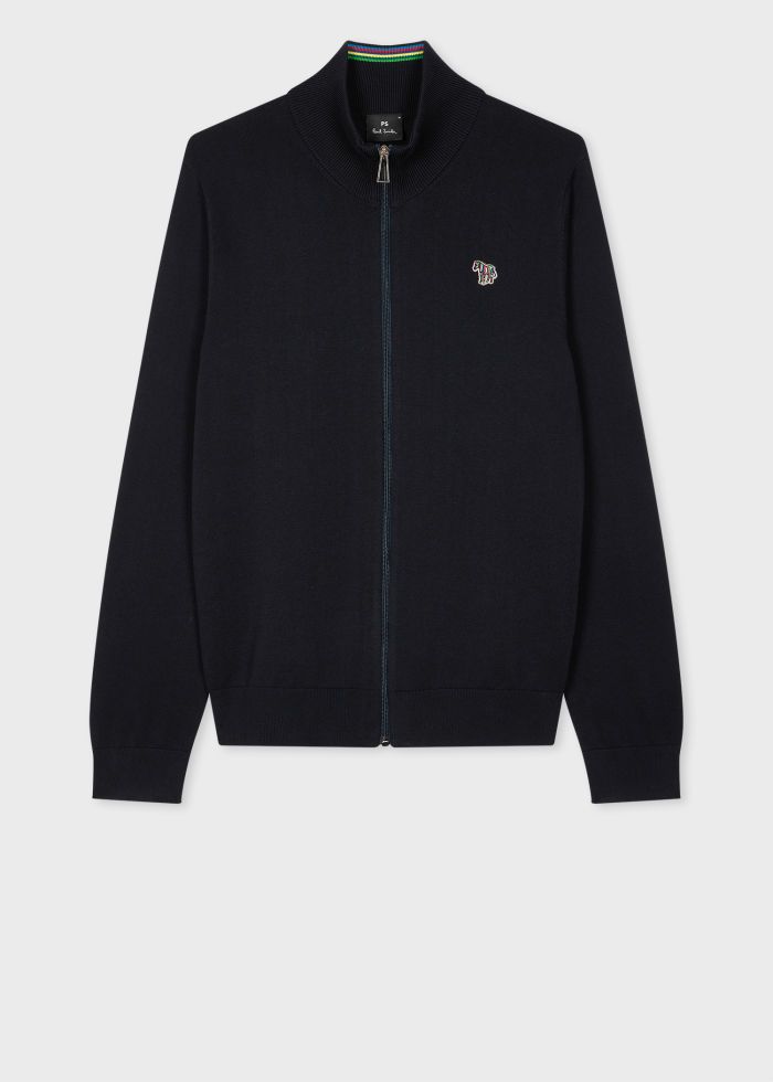 Quarter Zip Zebra Logo Sweater