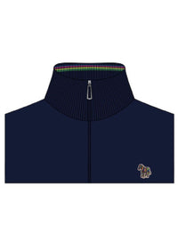 Quarter Zip Zebra Logo Sweater