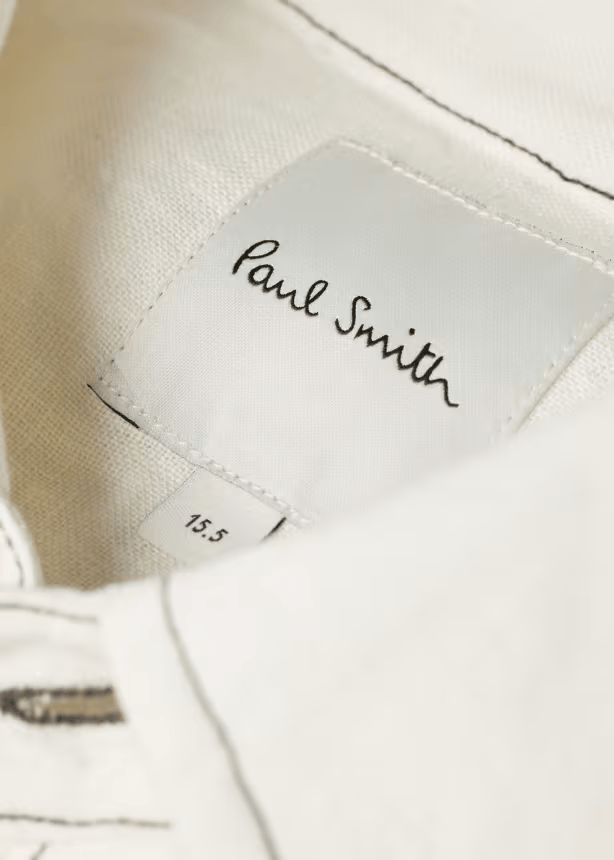 Regular-Fit  Linen Contrast-Stitch Shirt