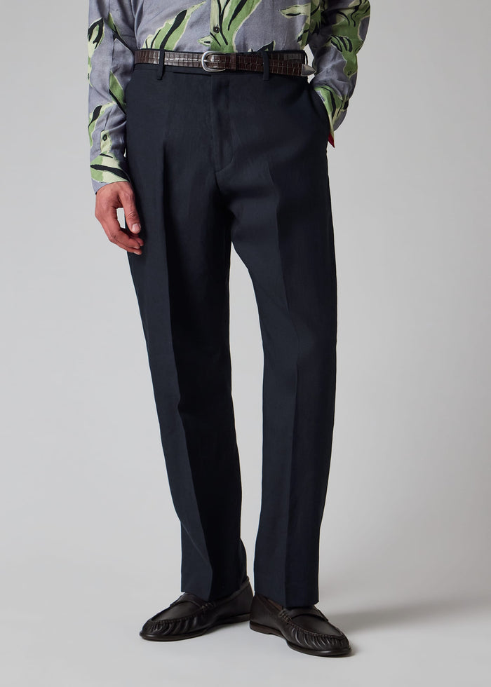 Relaxed Fit Linen Trousers