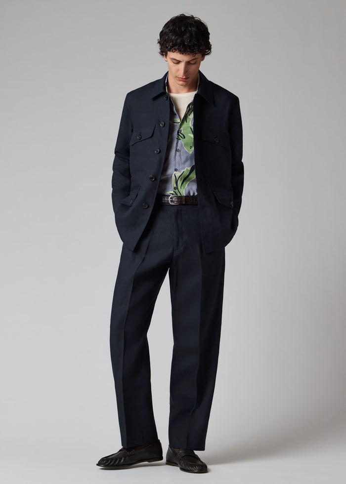 Relaxed Fit Linen Trousers