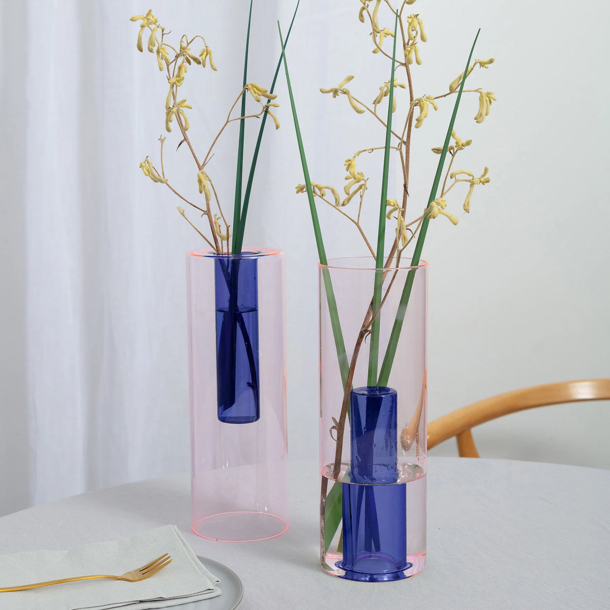 Large Reversible Glass Vase