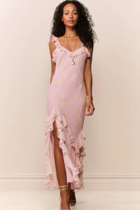 Roseline Floral Chiffon Dress