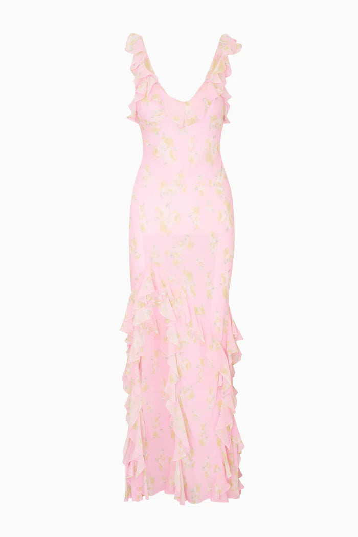 Roseline Floral Chiffon Dress