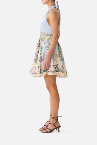 Ruffle Hem Halter Short Dress