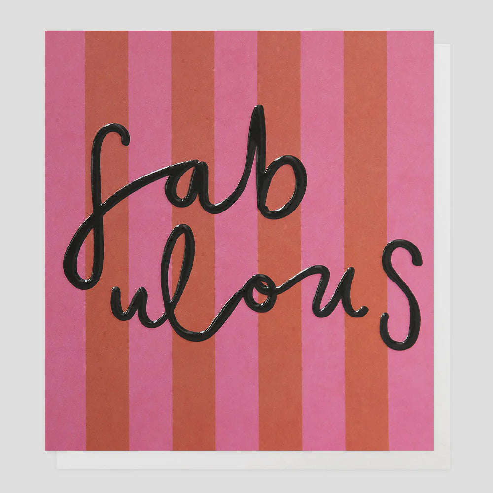 Pink/Red Stripe Fabulous Card