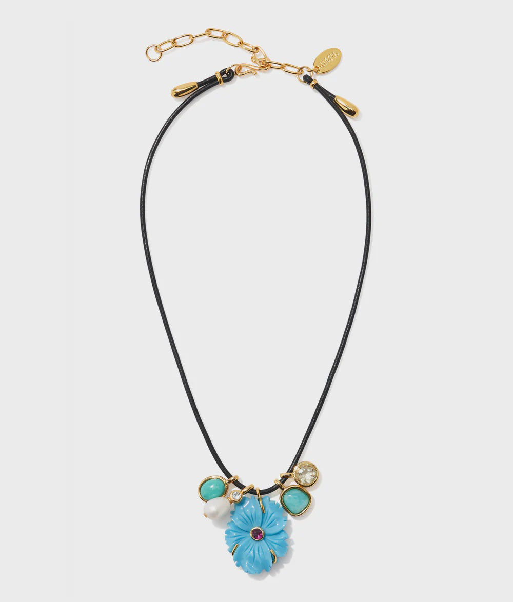 Shibori Flower Necklace