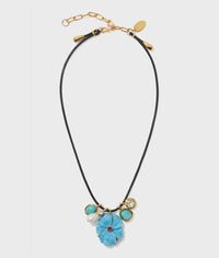 Shibori Flower Necklace