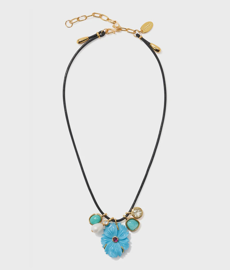 Shibori Flower Necklace