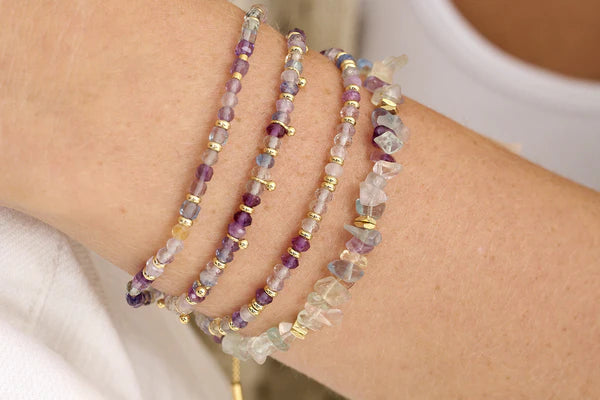 Sana Gold & Rainbow Crystal Bracelet