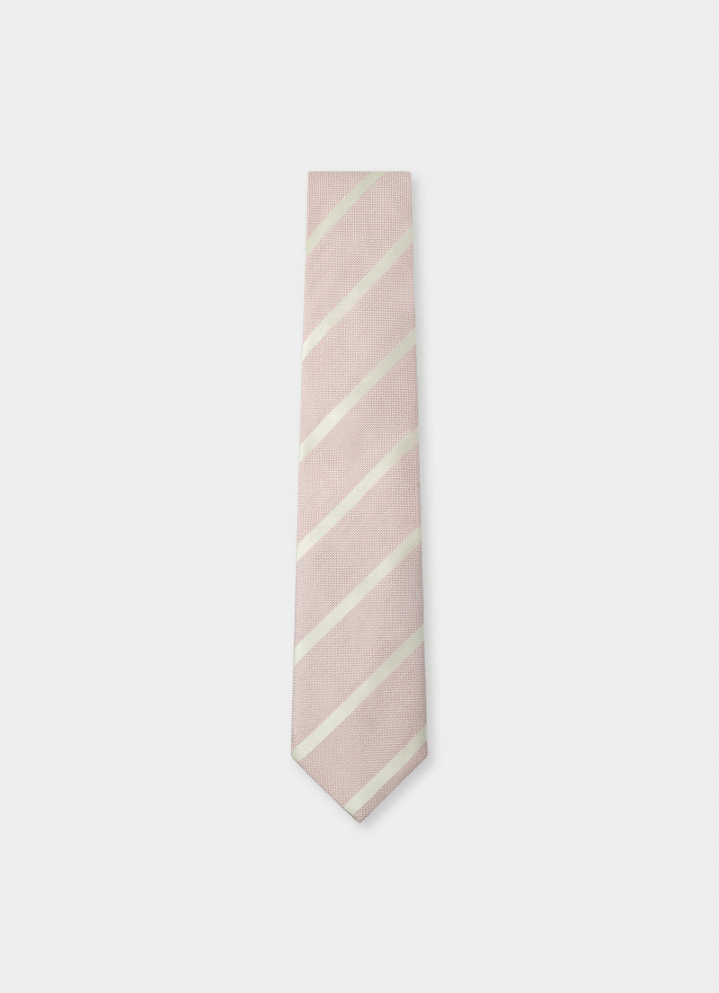 Satin Textured Silk Stripe Tie