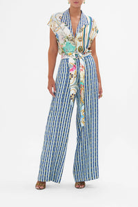 Scarf Belt Wide Leg Pant