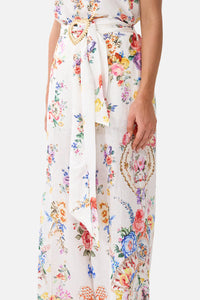 Scarf Belt Wide Leg Pants