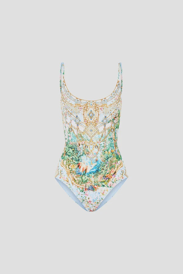 Scoop Neck One Piece With Scoop Back