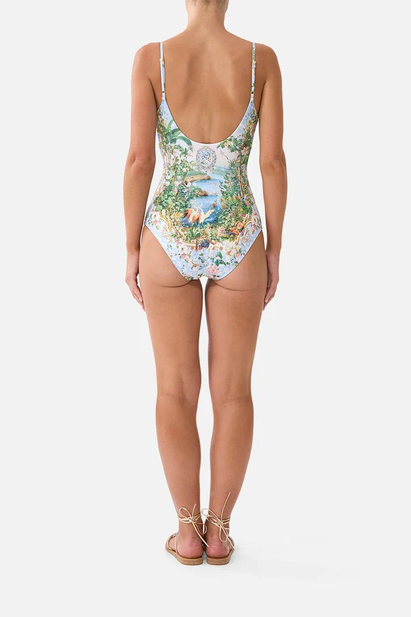 Scoop Neck One Piece With Scoop Back