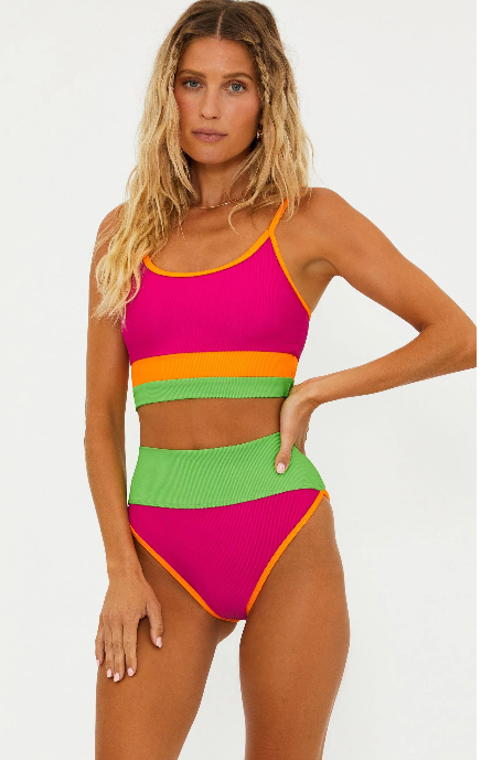 Eva Top Neon Sunset Colorblock