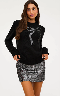Jolene Sweater Black Bow