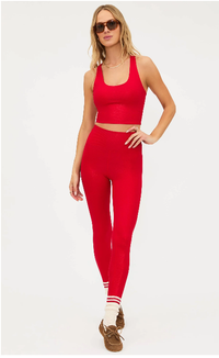 Piper Legging Red Shine Waffle