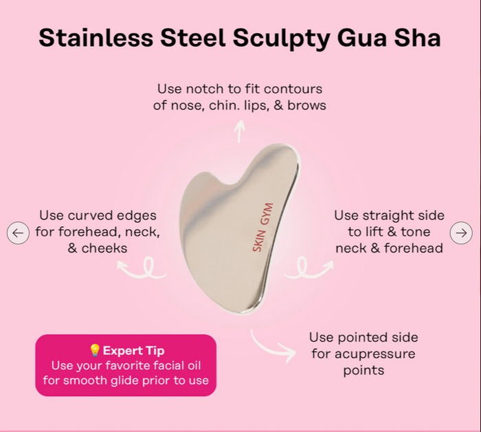 Sculpty Heart GUA SHA Tool