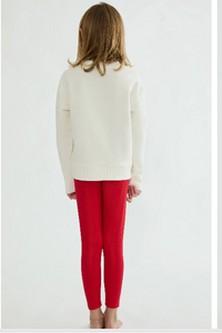 Little Peppa Legging Red Shine Waffle