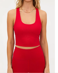 Yara Top Red Shine Waffle