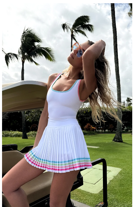 Analie Skirt Hibiscus Cove White
