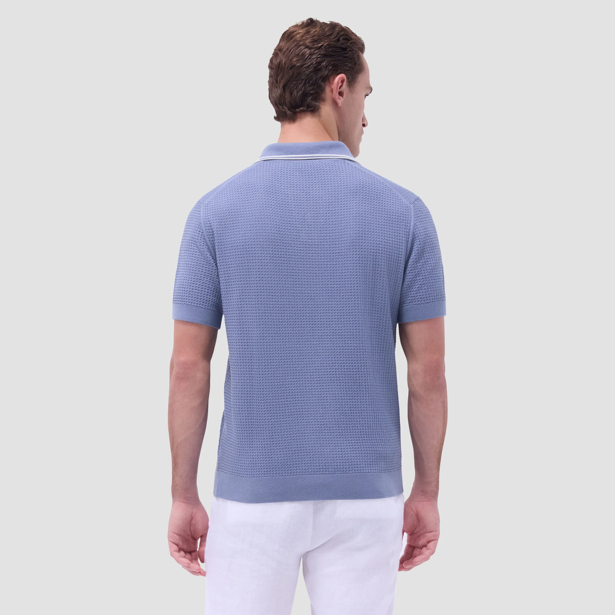 Seed Rib SS Johnny Sweater